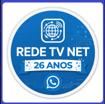 Essa é sua nova logo comemorativa REDE TV NET 26 ANOS já com o ícone do WhatsApp!